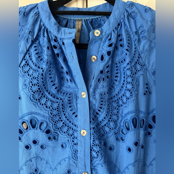 Anthropologie Tallulah Puff Sleeve Eyelet Mini Dress, Size XS - Picture 7 of 14